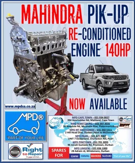 Scorpio   -140HP- Recon partial engine Now  available at the Umgeni branch!!!