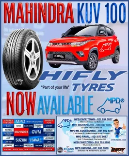 'HI FLY' tyres now available for Mahindra KUV100