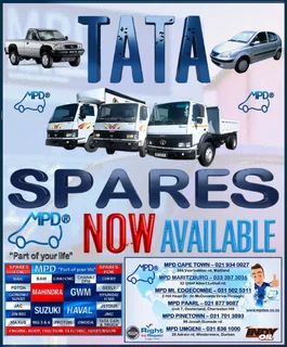 Commercial and light TATA engine / body and mechanical Spares available Now