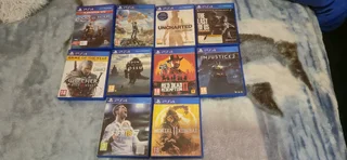 Playstation 4 slim with 10 games and 3 controllers