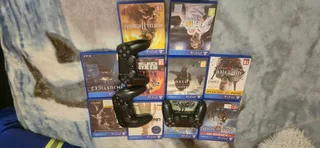 Playstation 4 slim with 10 games and 3 controllers