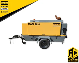 2017 Atlas Copco Xas186 Mobile Diesel Compressor