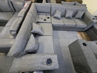 New L shape couch with console
