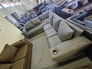 New L shape couch with console