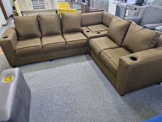 New L shape couch with console