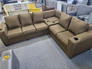 New L shape couch with console