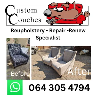 Reupholster you Sofas, Dining Chairs, Furniture with Custom Couches