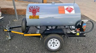 1000ltr Diesel bowzers steel available for sale at Mad Farmer SA Middelburg MP.