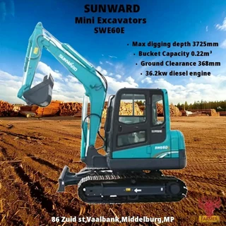 Sunward 6 ton Excavators available for sale at Mad Farmer SA Middelburg MP.