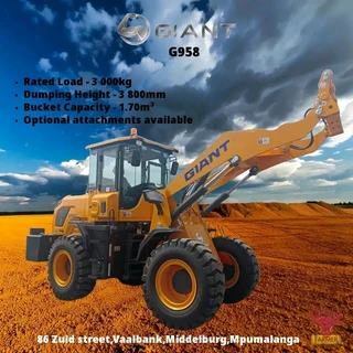 G958 Wheel Loaders 3 ton available for sale at Mad Farmer SA Middelburg MP.