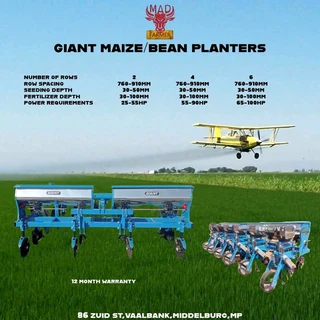 2/4/6 row Planters available for sale at Mad Farmer SA Middelburg MP.