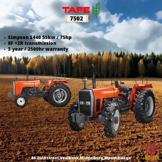 Tafe7502 Tractors 2wd and 4wd available for sale at Mad Farmer SA Middelburg MP.