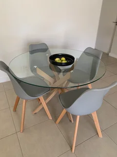 Glass Dining Table and Chairs