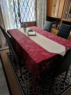 6 seater glass tables with 5 chairs