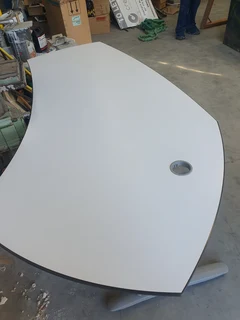 Modern White Laminated Office Desk