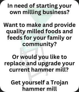 Trojan TGS210E MegaMill 3HP 220V electric hammer mill grinding mill from www.hammermill.co.za