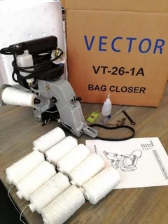 Vector portable bag closer stitching machine, easy to operate it closes polypropylene bags TROJANS