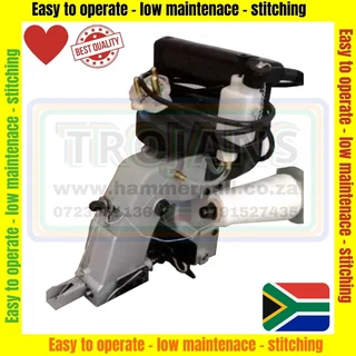 Vector portable bag closer stitching machine, easy to operate it closes polypropylene bags TROJANS