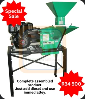 Trojan diesel hammer mill 7HP MegaMill grinding mill for human and animal foods www.hammermill.co.za