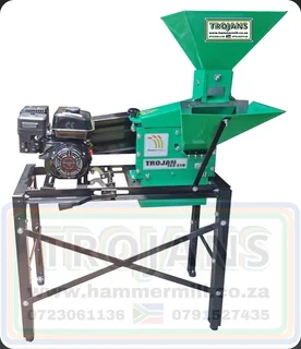 Maize mill Trojan TGS 210 P 7hp petrol belt driven hammer mill available from hammermill.co.za