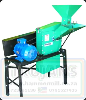 Trojan TGS210E 4HP MegaMill 220v 1 phase electric belt driven hammer mill, grinding mill.