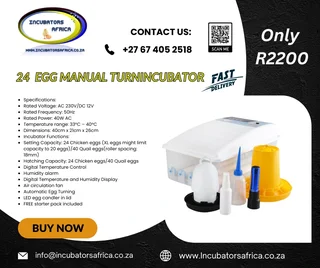 24 egg Incubator automatic 12v &220v