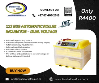 112 Automatic egg Incubator 12v & 220v