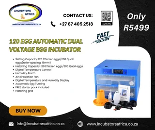 120 EGG Incubator automatic with kit