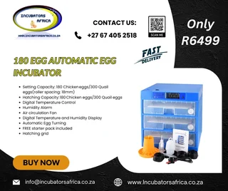 180 EGG Incubator automatic with kit