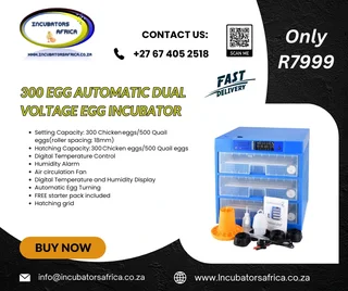 300 EGG Incubator automatic with kit