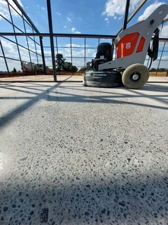 Concrete flooring installations.