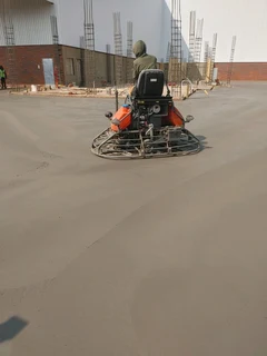 Concrete flooring installations.