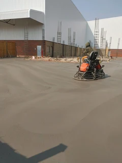 Concrete flooring installations.