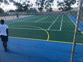 Tennis courts, basketball courts, cricket pitch, netball courts, pedal courts