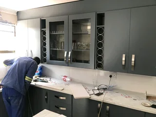 Fitted cupboards, tilling, ceilings,   building houses and vibrant walls and clear view