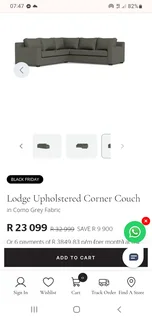 Coricraft corner couch unit &amp; ottoman