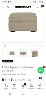 Coricraft corner couch unit &amp; ottoman