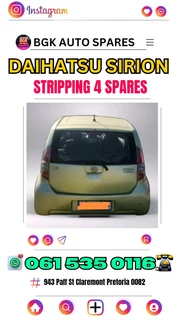 Daihatsu Sirion stripping for Spares Whatsapp me 0636348112