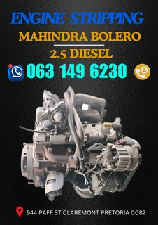 Mahindra bolero 2.5 diesel engine stripping for spares Call or WhatsApp me 063 149 6230