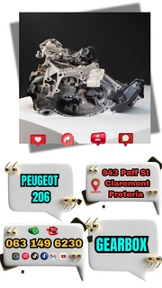 Peugeot 206 gearbox R3500 Call or Whatsapp me 0631496230