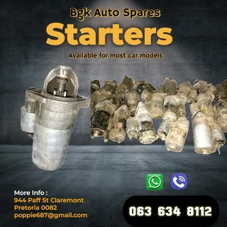 Starters in stock,we have a variety of starters Contact us 0631496230