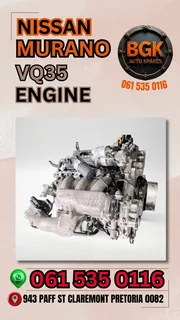 Nissan murano VQ35 Engine Whatsapp me 0636348112