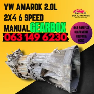 Vw amarok 2.0l 2x4 manual 6 speed gearbox Whatsapp me 0615350116