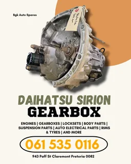 Daihatsu sirion gearbox Call me 061 535 0116