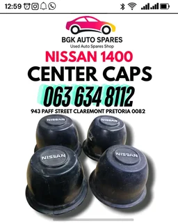 Nissan 1400 center caps for sale Contact is for prices 063 149 6230