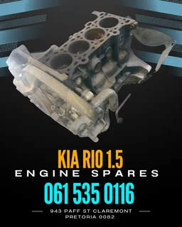 Kia Rio 1.5 engine spares Whatsapp me for prices 063 149 6230
