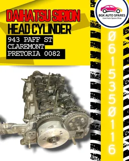 Daihatsu sirion head cylinder Call or WhatsApp me 0636348112