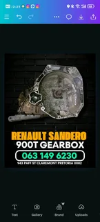 Renault Sandero 900CC turbo gearbox R4500 Call me 063 149 6230