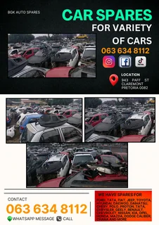 Cars stripping for spares Call or WhatsApp me 0636348112