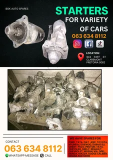 Starters for sale Contact me for the prices 0636348112